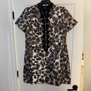 NWT Lilly Pulitzer Teddy Jacquard Shift Dress in Noir Pineapple- Size 8